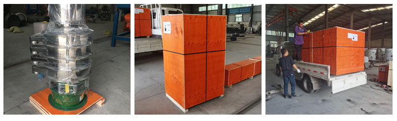 全不銹鋼振動篩包裝，裝箱，裝車。