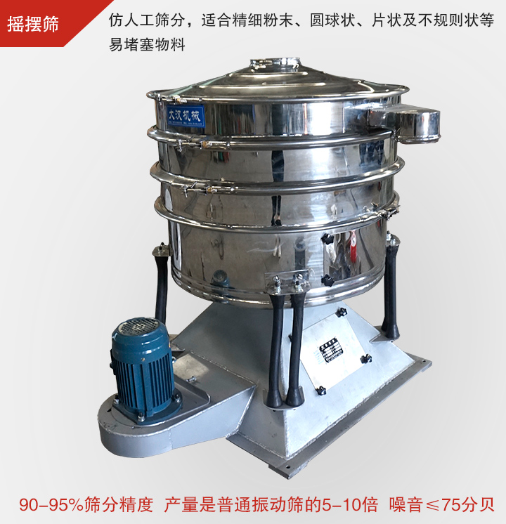 搖擺篩仿照人工篩分，可滿足高精度、高產量篩分要求